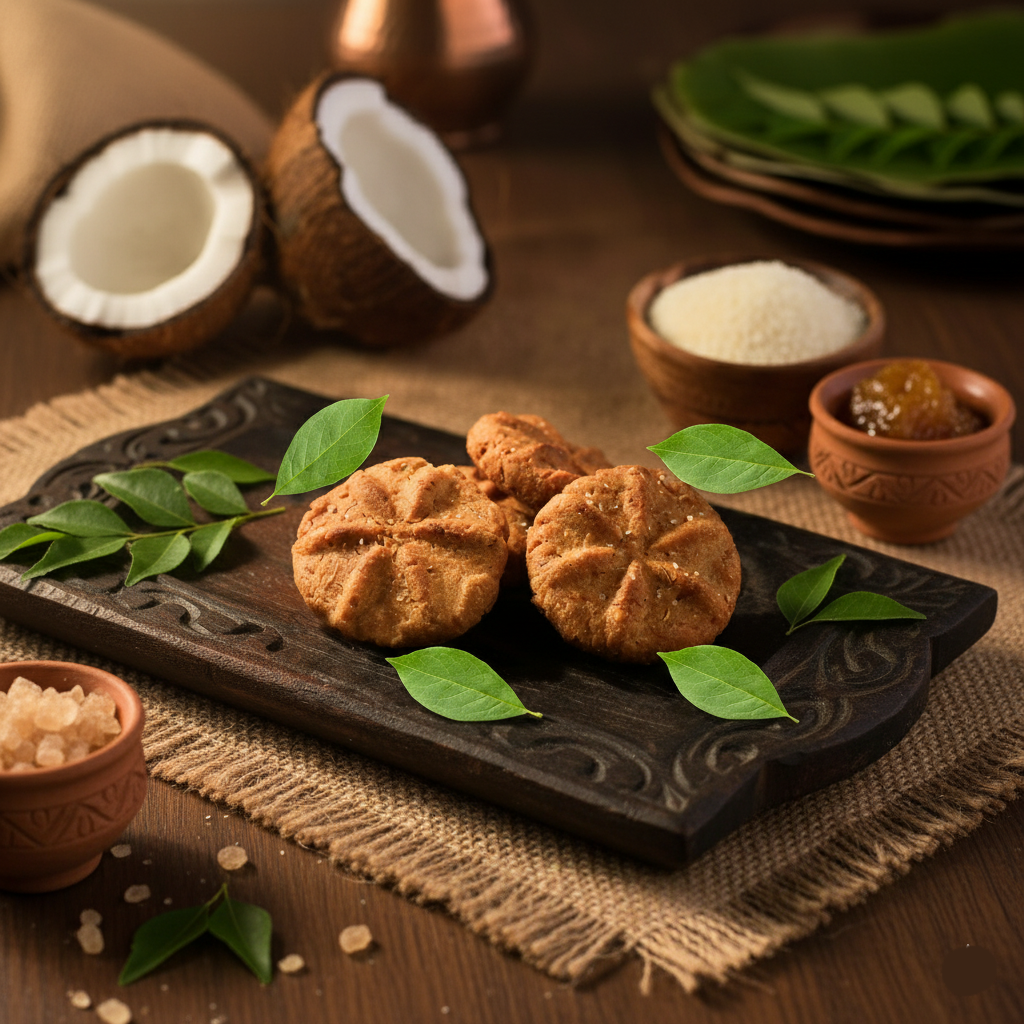 Traditional Bihari Thekua (Sooji & Coconut)